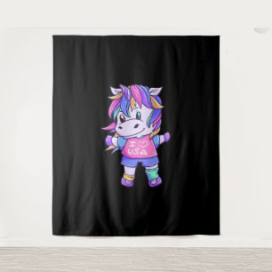 Tenture Unicorn Love USA Horse Unicorn Animal