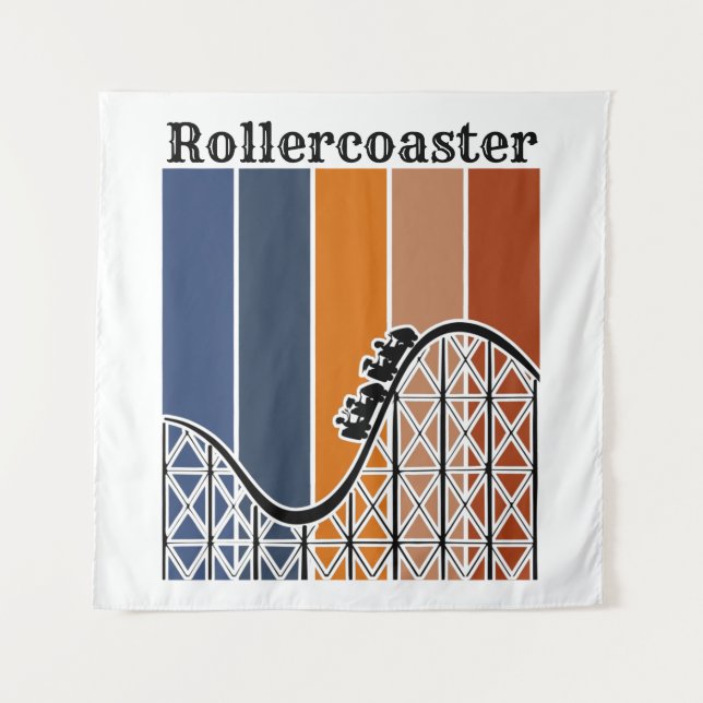 Tenture Vacances d'été à cheval Rollercoaster Retro (Devant)