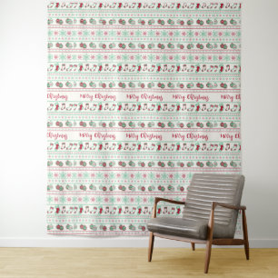 Tenture Vacances Motif de Noël moche