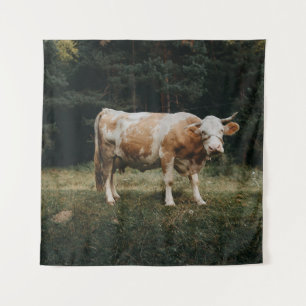 Tenture VACHE CHAINÉE Brown ET BLANCHE
