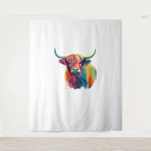 Tenture Vache cool dans le T-shirt classique de la prairie