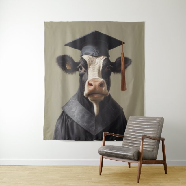 Tenture Vache diplômée (En situation)