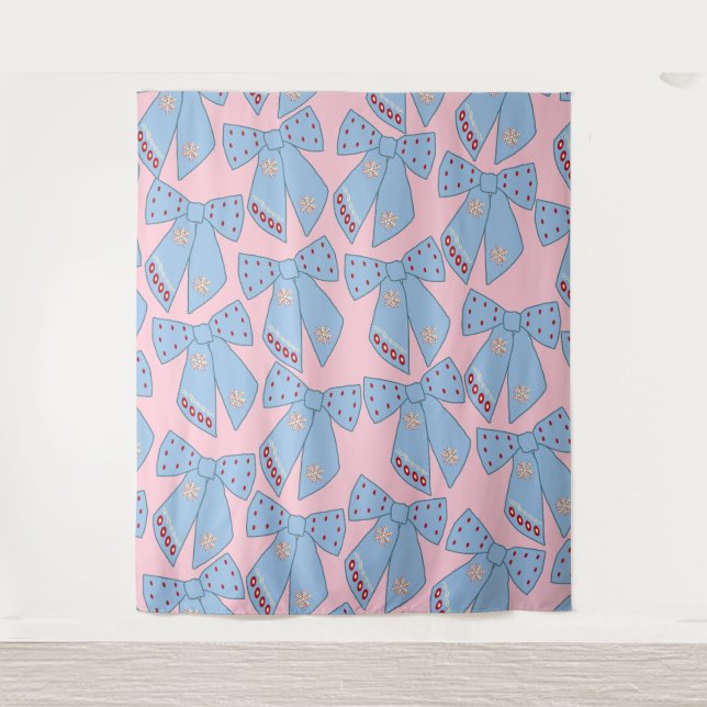 Tenture Vaches Roses Et Bleues (Devant)