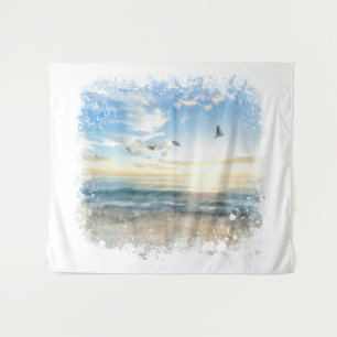 Tenture *~* Vagues de Plage Coucher de Soleil Lever de Sol
