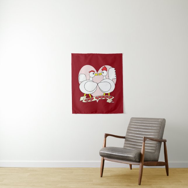 Tenture Valentine Be Mine (En situation)