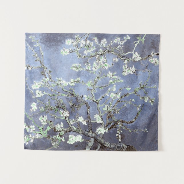 Tenture Van Gogh Almond Blossoms en acier bleu (Devant (Horizontal))