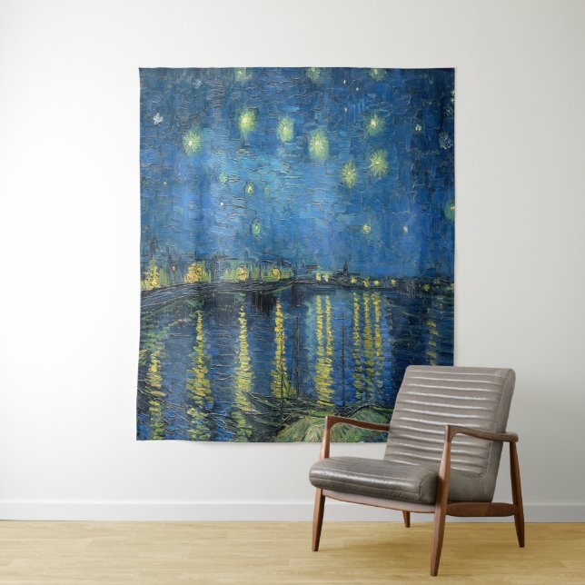 Tenture Van Gogh Nuit étoilée sur le Rhône (En situation)