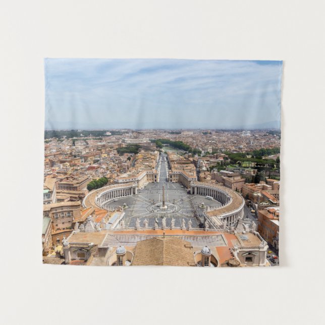 Tenture Vatican, Italie : Vue aérienne Carré de Saint-Pier (Devant (Horizontal))
