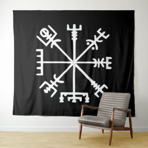Tenture Vegvísir (Boussole Viking)