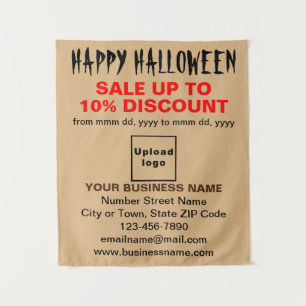 Tenture Vente d'Halloween d'affaires sur une légère tapiss