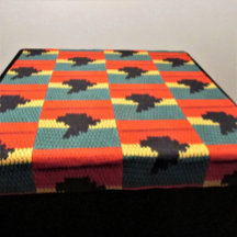 Vert Or Rouge Noir Afrique Crochet Artistique Impr