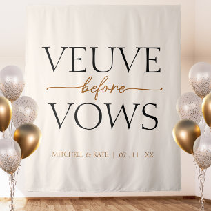 Tenture Veuve Avant Vows Tan Fête des mariées Brown