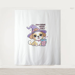 Tenture Vibes Paw-Stive Seulement Chien mignon Avec Bubble