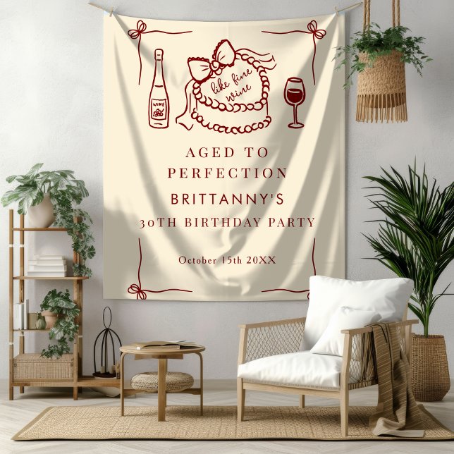 Tenture Vieilli À La Perfection Comme Du Vin Fin Anniversa (Créateur téléchargé)