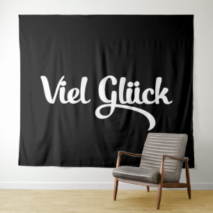 Tenture Viel Glück Bonne Chance Langue Allemande
