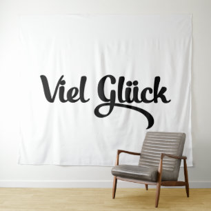 Tenture Viel Glück Bonne Chance Langue Allemande