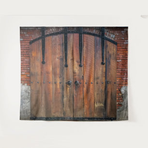 Tenture Vielle Porte En Bois Avec Charnières Vintages En L