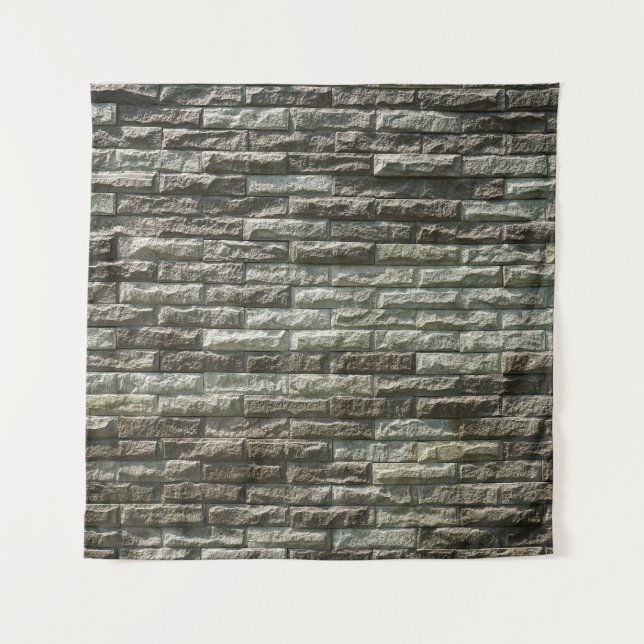 Tenture Vieux mur de briques : Texture dénudée (Devant)