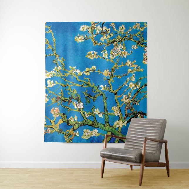 Tenture Vincent Van Gogh - Arbres aux amandes florissants (En situation)