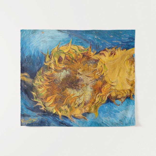 Tenture Vincent van Gogh - Deux tournesols coupés (Devant (Horizontal))
