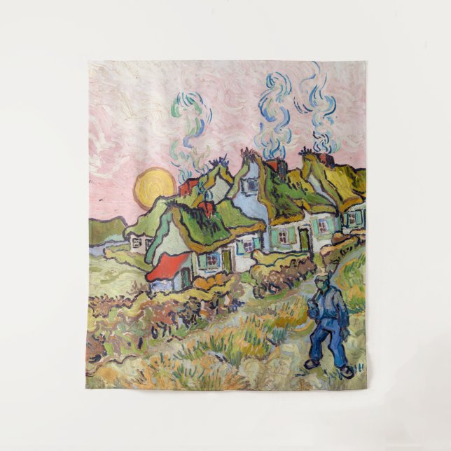 Tenture Vincent van Gogh - Maisons et figure (Devant)