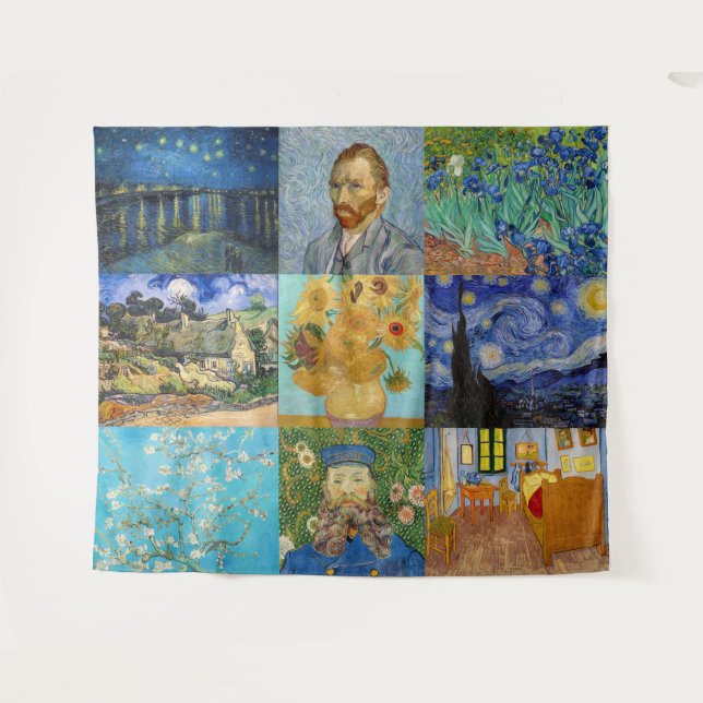 Tenture Vincent Van Gogh - Masterpieces Patchwork (Devant (Horizontal))
