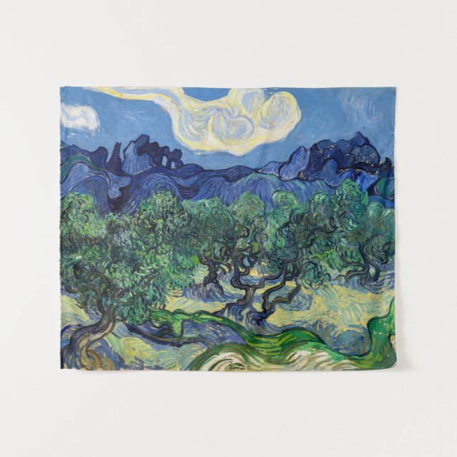 Tenture Vincent van Gogh - Oliviers aux Alpilles (Devant (Horizontal))