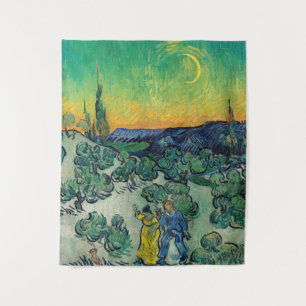 Tenture Vincent van Gogh - Paysage Lune avec couple