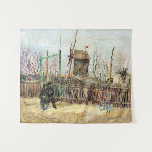 Tenture Vincent van Gogh - Scène de rue à Montmartre (Devant (Horizontal))