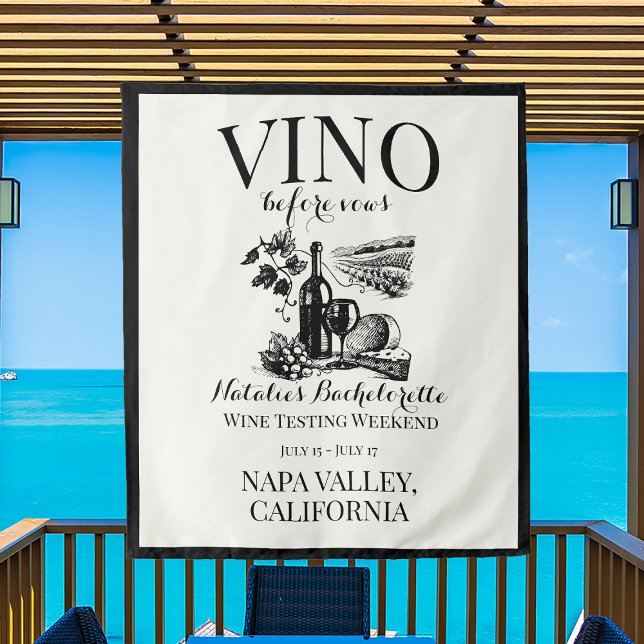 Tenture Vino Avant Vows Bach Custom Winery Bachelorette (Créateur téléchargé)