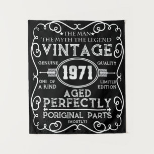 Tenture Vintage 1971 Légende Mythe Homme 50e Anniversaire