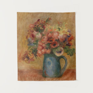 Tenture Vintage Auguste Renoir Vase rose jaune de fleurs