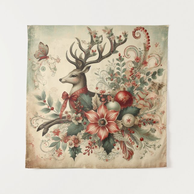 Tenture Vintage Christmas Tapestry (Devant)