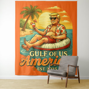 Tenture Vintage drôle Trump Amérique du Golfe 2025