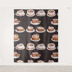 Tenture Vintage Fancy Gâteaux Baker Cuisine d'anniversaire