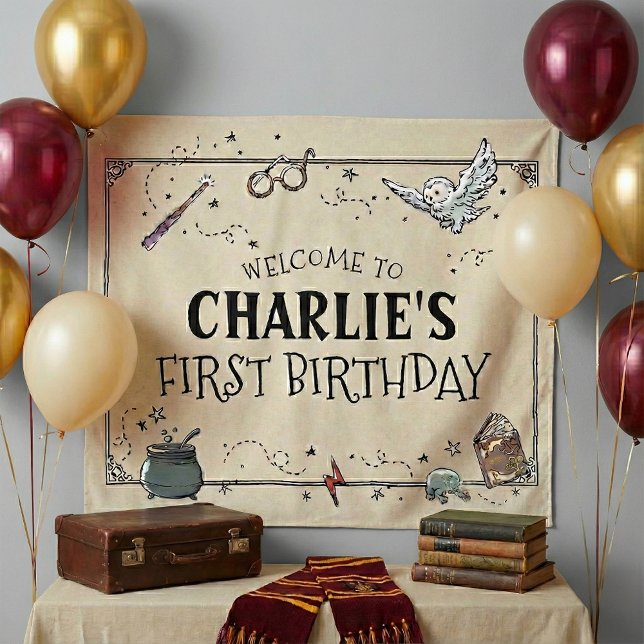 Tenture Vintage Harry Potter First Birthday (Créateur téléchargé)