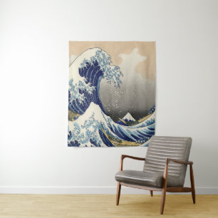 Tenture vintage japanese ukiyo e the great water