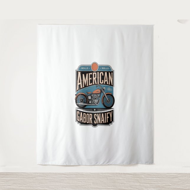 Tenture Vintage moto américain (Devant)
