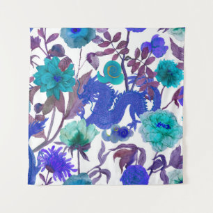 Tenture vintage sans couture asiatique motifs traditionnel