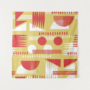 Tenture vintage sans fumée abstrait style moderne géométri