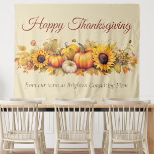 Tenture Vintage Thanksgiving Citrouilles