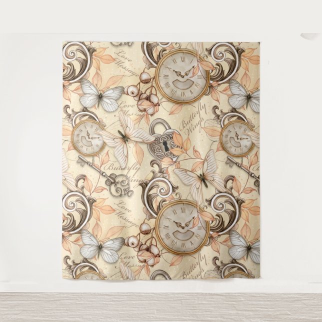 Tenture Vintage Victorian Shabby Chic Country Motif (Devant)