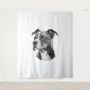 Tenture Visage de chien Pitbull