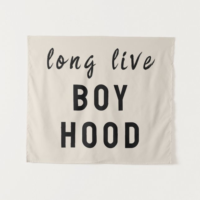 Tenture Vive Boyhood Boy's Room Salle de jeu Nursery Wall (Devant (Horizontal))