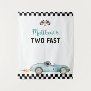 Tenture Voiture de course Deux Anniversaire Rapide Context