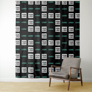 Tenture Votre logo ou image   Zig Zag Motif avec deux imag