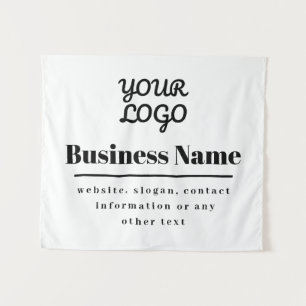 Tenture Votre logo Retro-Moderne Blanc & Noir