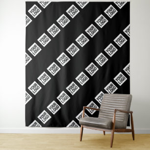 Tenture Votre logo, votre design ou votre photo en diagona