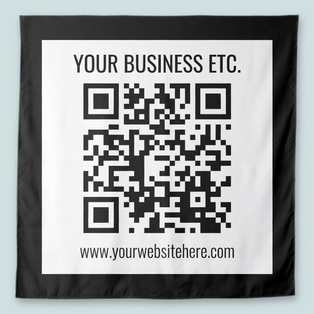Tenture Votre nom d'entreprise et code QR modifiable (Créateur téléchargé)