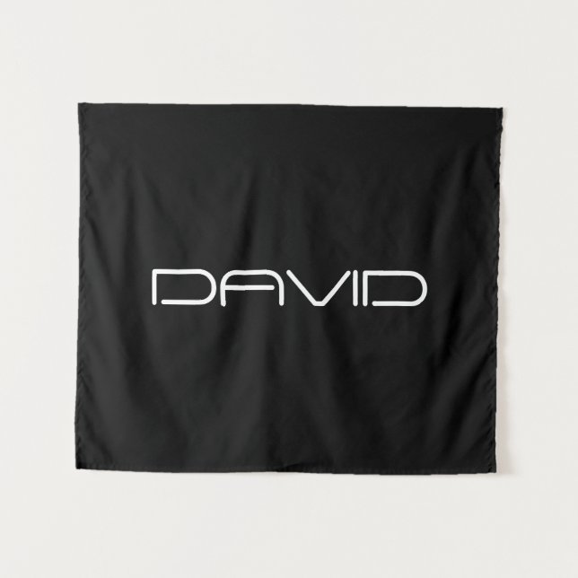 Tenture Votre nom | Texte personnalisable stylisé Cool (Devant (Horizontal))